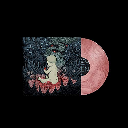 Vinyl record with illustrated cover featuring a child and swirling designs.