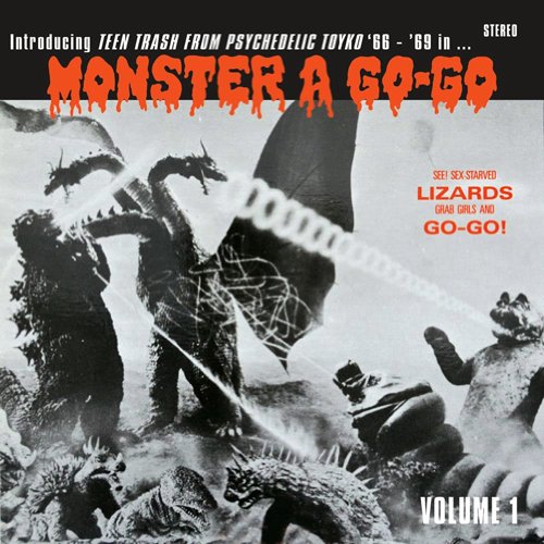 CD cover for "Monster A Go-Go" featuring monster movie imagery.