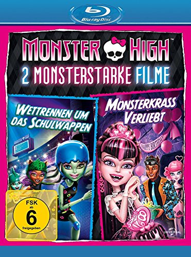 Blu-ray cover for "Monster High" featuring cartoon monster characters.