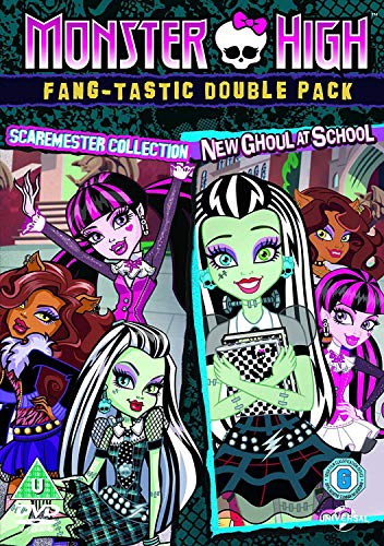Monster High" DVD cover featuring five colorful, animated monster girls.