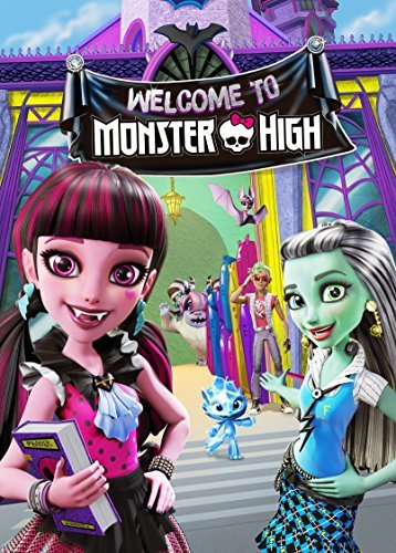 “Monster High” DVD cover featuring Draculaura, Frankie Stein, and other characters.