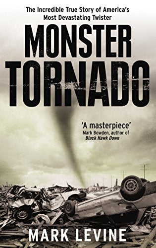 Book cover: "Monster Tornado" depicts a destructive tornado and debris field.