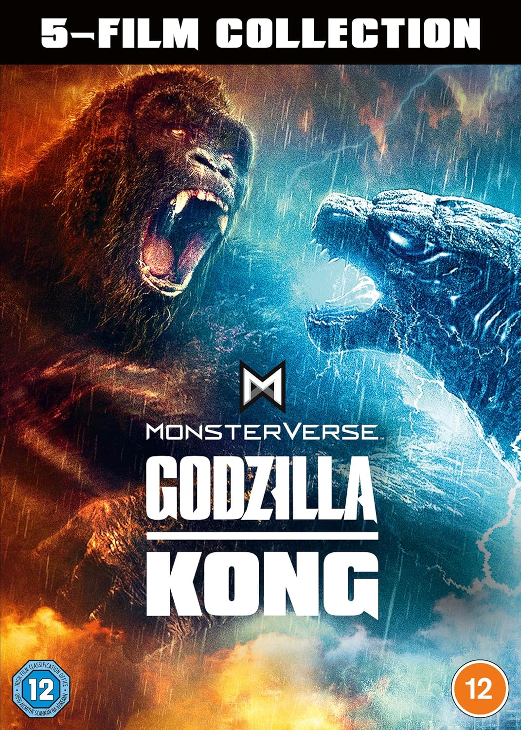 DVD cover featuring Godzilla and Kong facing off, with bold text.