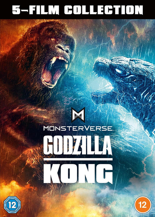 DVD cover featuring Godzilla and Kong facing off, with bold text.