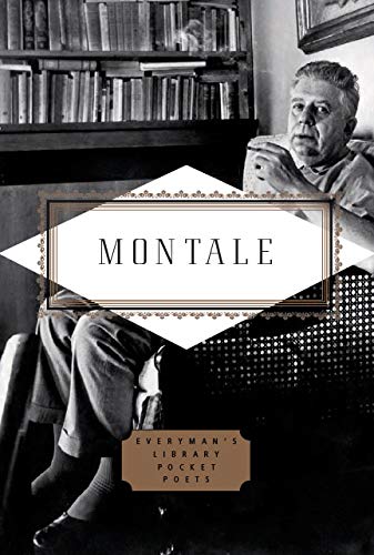 Book cover featuring poet Eugenio Montale in a black and white portrait.