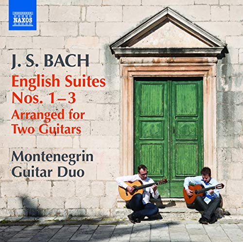 CD cover featuring two guitarists seated before a stone building.