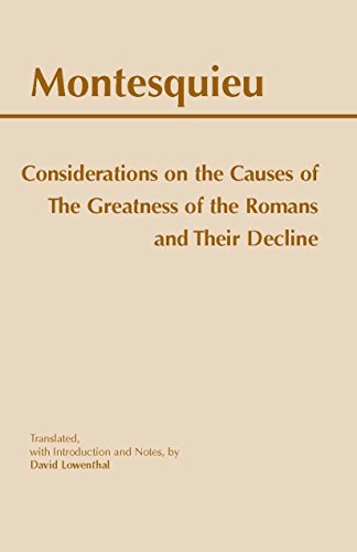 Book cover: "Considerations on the Causes of the Greatness of the Romans.