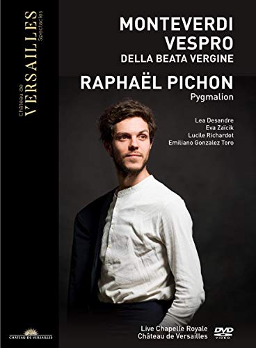 DVD cover for Monteverdi's Vespro Della Beata Vergine, featuring Raphaël Pichon.