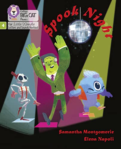 Book cover: Frankenstein, skeleton, and monster dancing at a disco.