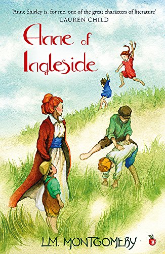 Book cover depicting characters on a grassy hill, titled "Anne of Ingleside.