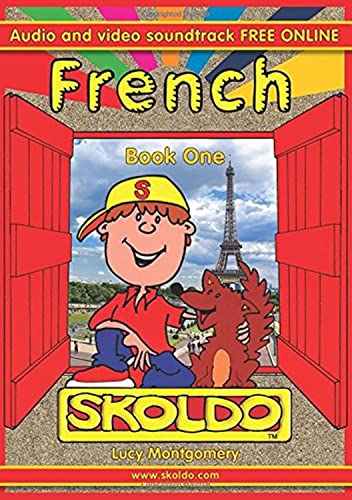Cover of French Book One featuring a cartoon boy and fox before the Eiffel Tower.