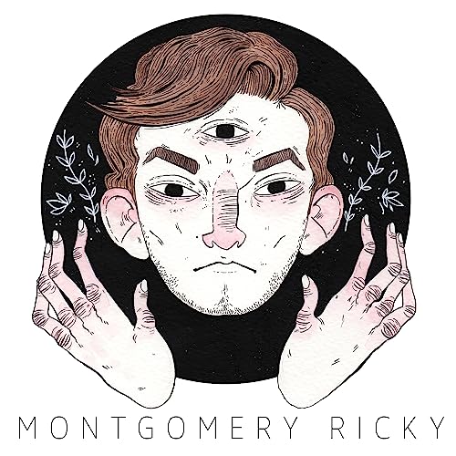 Illustration of a man with three eyes and hands framing his face.
