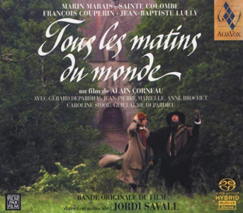 CD cover for "Tous les matins du monde" featuring figures in period dress.