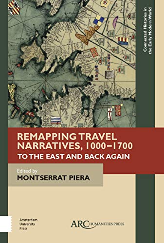 Book cover featuring a historical map and the title “Remapping Travel Narratives.”