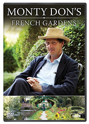 DVD cover featuring Monty Don and images of beautiful French gardens.