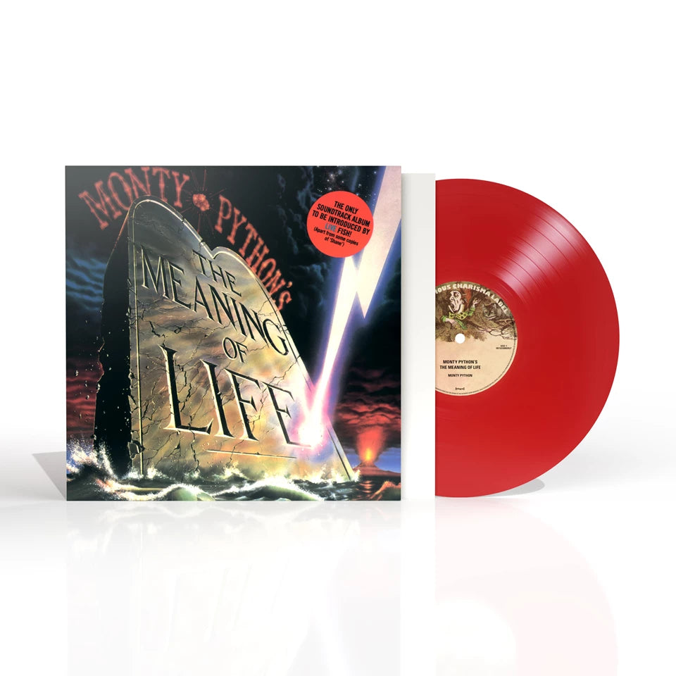 Monty Python “The Meaning of Life” vinyl record with red disc.
