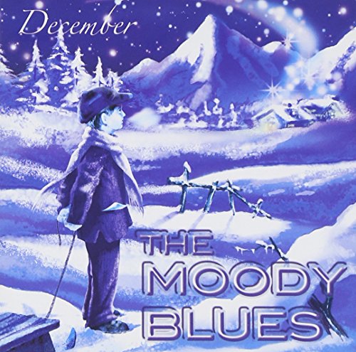 Moody Blues "December" CD cover featuring a boy in winter landscape.