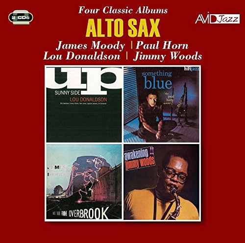 CD cover featuring four jazz album covers with saxophonists' portraits.