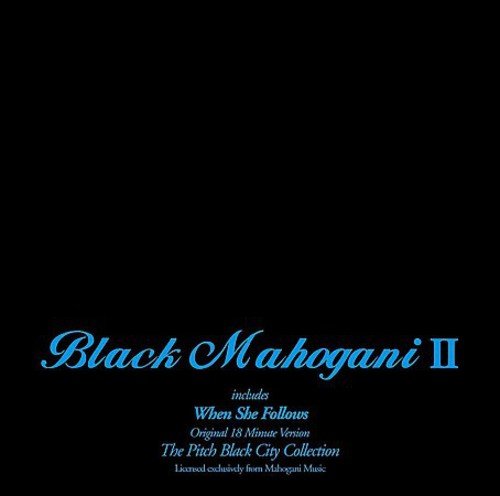 Black Mahogani II album cover with blue text on a black background.