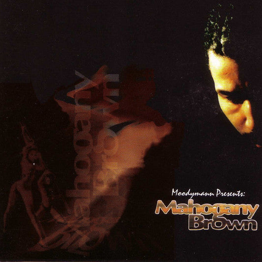 Album cover for Moodymann’s “Mahogany Brown” featuring a shadowed portrait.