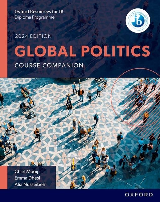 Textbook cover for IB Diploma Programme Global Politics featuring an overhead view of people.