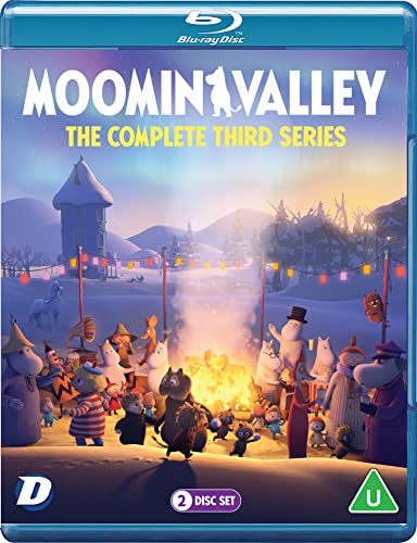 Moominvalley Series 3 Blu-ray cover with characters around a campfire.