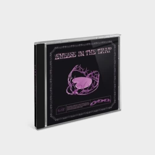 Black CD case with purple heart-shaped design and text “Cheese In The Trap”.