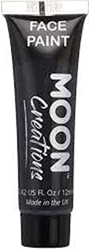 Black tube of Moon Creations face paint with silver lettering.