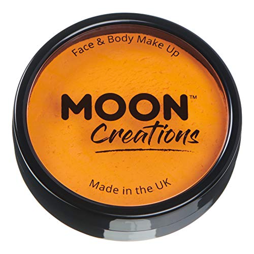 A round black pot of sunshine orange face and body paint by Moon Creations.
