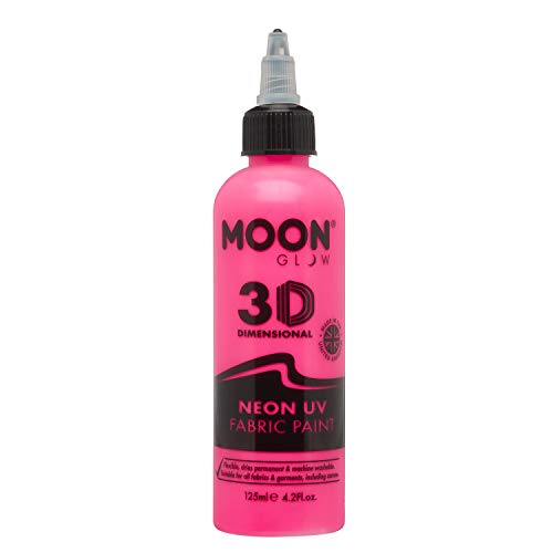 Bottle of Moon Glow intense pink neon UV 3D dimensional fabric paint.