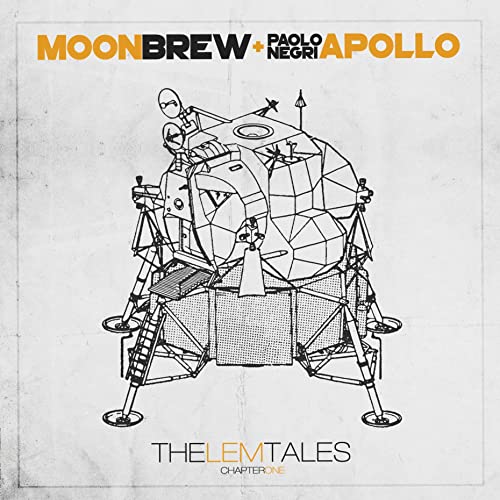 CD cover: Line art of a lunar module on a grey, textured background.