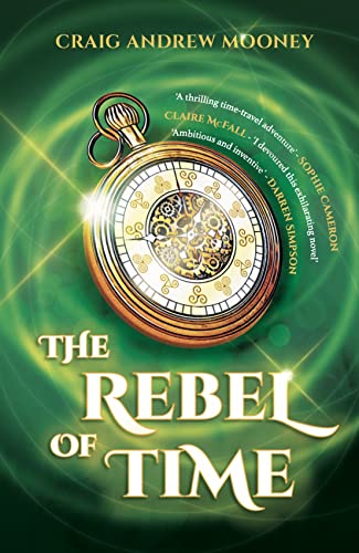Book cover: ornate pocket watch against a swirling green and gold background.