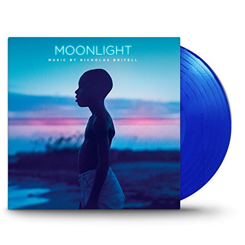 “Moonlight” vinyl record with translucent blue disc and silhouette cover art.