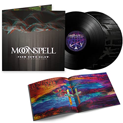 Moonspell vinyl record with gatefold cover displaying abstract, colorful artwork.