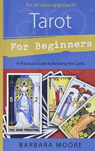 Book cover for “Tarot for Beginners” featuring illustrated tarot cards.