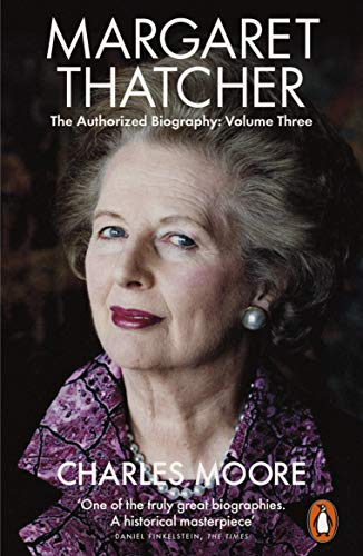 Book cover featuring a portrait of Margaret Thatcher, with title and author name.