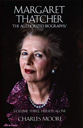 Book cover featuring a portrait of Margaret Thatcher, volume three of her biography.
