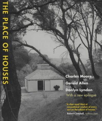 Book cover: a small house nestled among trees, black and white.