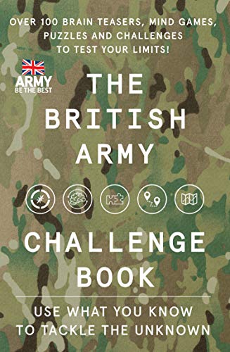 Book cover: "The British Army Challenge Book" with camouflage background.