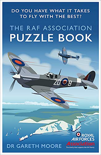 RAF Association puzzle book cover with vintage fighter planes and blue sky.