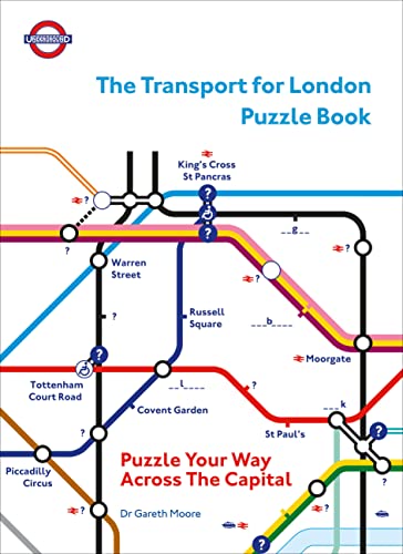 Puzzle book cover featuring a colorful London Underground map design.