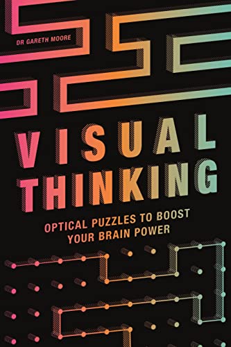 Book cover with abstract lines, bold text "VISUAL THINKING", and puzzle graphics.