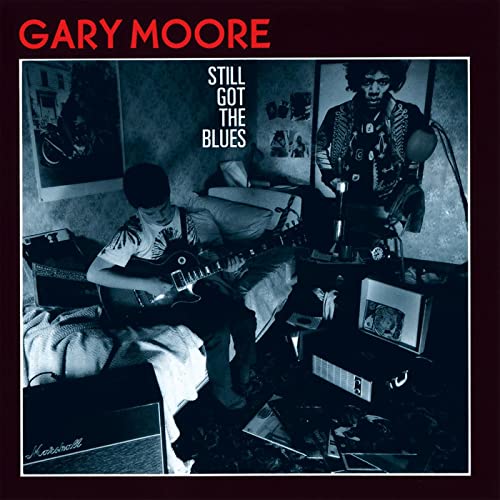 Gary Moore album cover, “Still Got The Blues,” featuring a guitarist.