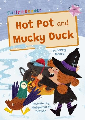 Book cover: witch stirring a pot with a duck nearby.