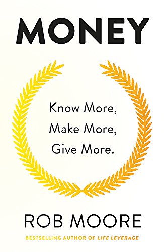 Book cover with "MONEY" in large text and a golden wreath design.