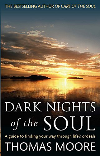 Book cover with a sunset over water and large white text.