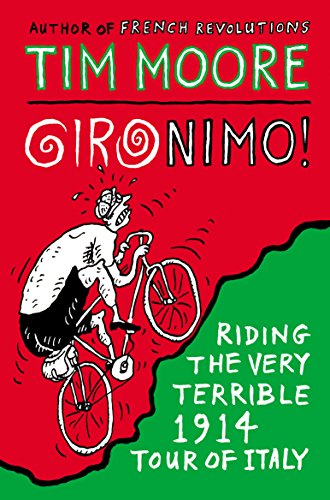 Red book cover with cartoon cyclist struggling uphill.