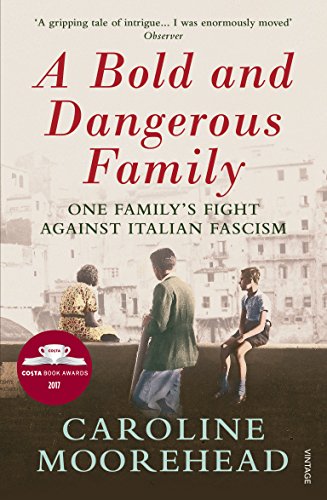 Book cover depicting a family overlooking a blurred Italian town.