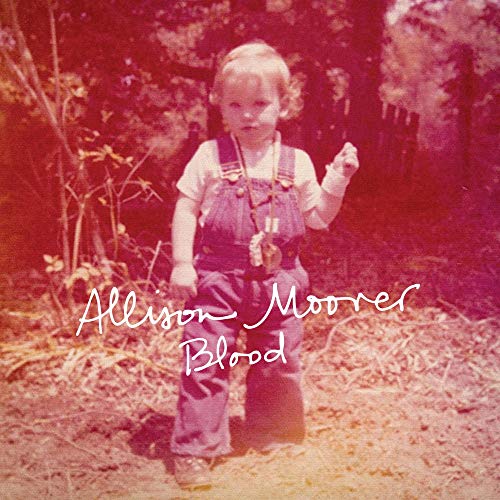Vintage photo of a young child in overalls, album cover for “Blood”.