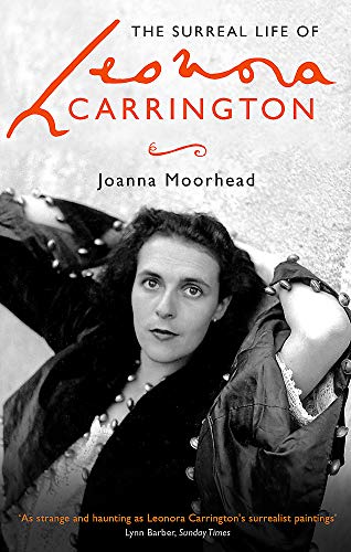 Book cover featuring a portrait of artist Leonora Carrington in black and white.